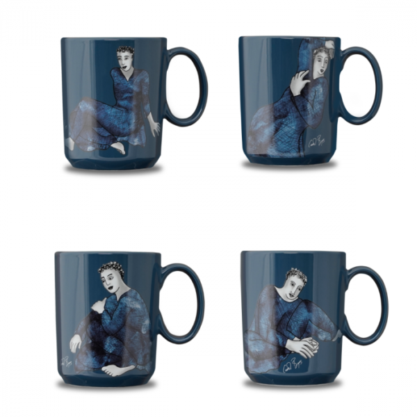 MUG SET OF 4 indigo blues