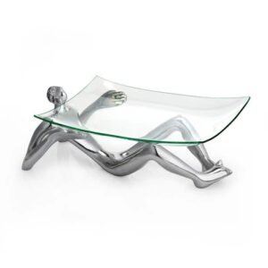 GLASS PLATTER WITH STAND